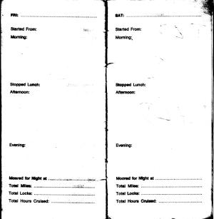 Page of logbook